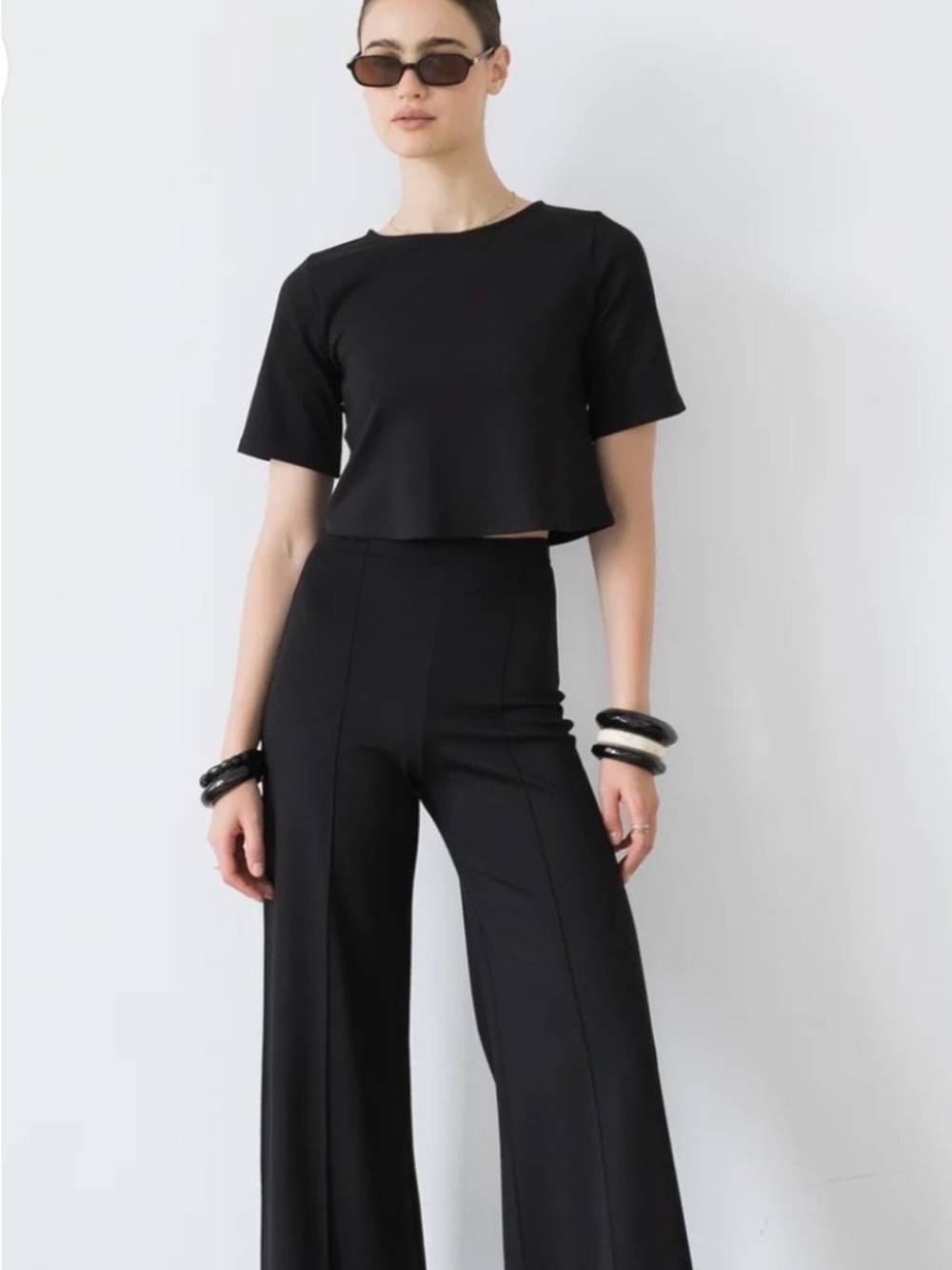 Riley Radar High-Rise Black Wide-Leg Pants -  Like New - worn once - size 3 (M)
